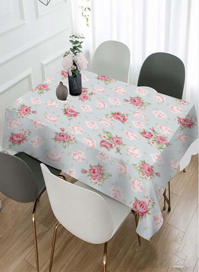TKS MITLAN Pink Rose Tablecloth Decor Chic Flowers Romantic Vintage Style Spring Table Cloth Dining Room Kitchen Table Cover 60" X 84" Oblong/Rectangle - Image 2