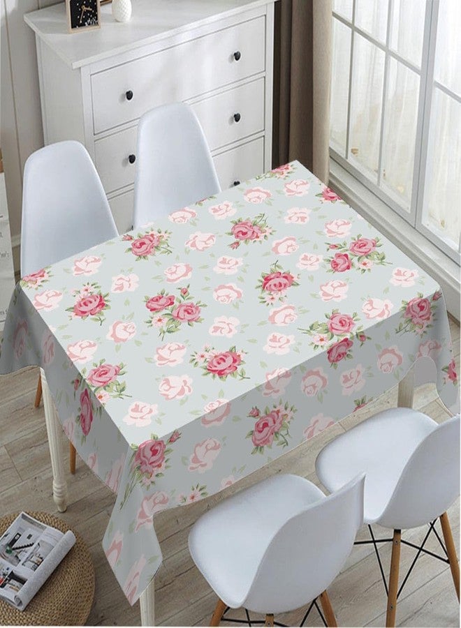 TKS MITLAN Pink Rose Tablecloth Decor Chic Flowers Romantic Vintage Style Spring Table Cloth Dining Room Kitchen Table Cover 60" X 84" Oblong/Rectangle - Image 4