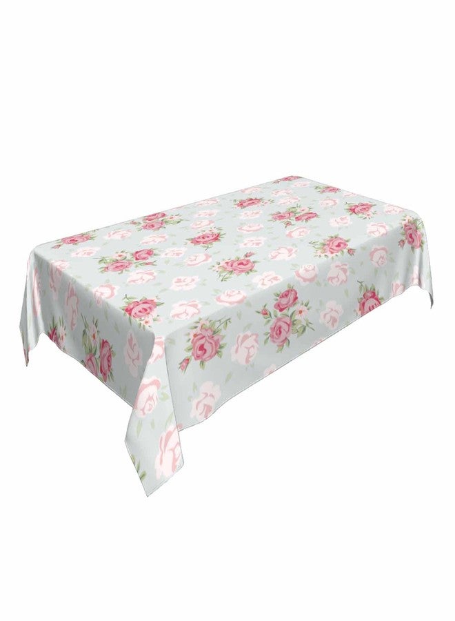 TKS MITLAN Pink Rose Tablecloth Decor Chic Flowers Romantic Vintage Style Spring Table Cloth Dining Room Kitchen Table Cover 60" X 84" Oblong/Rectangle - Image 3
