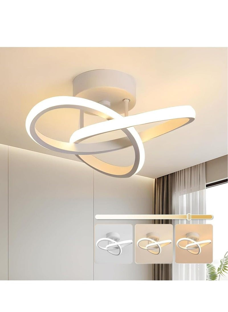 Joyelink Modern LED Ceiling Lights, Ceiling Lamp for Living Room, Interior Creative LED Ceiling Lighting for Bedroom Balcony Kitchen Hallway Office (White) - Image 1
