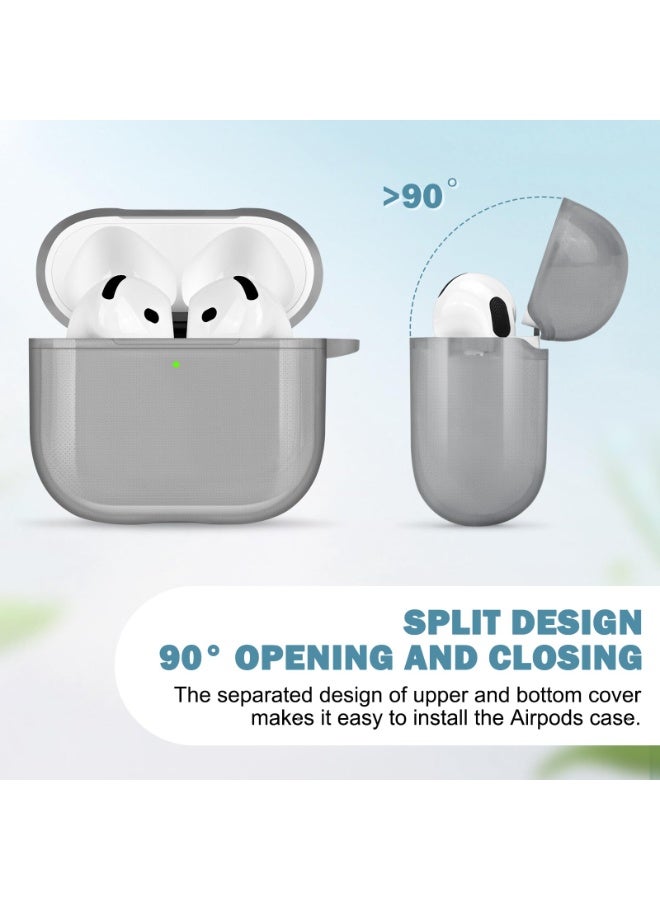 for Airpods 4（2024）Fourth Generation Transparent Protective Cover, Tpu Transparent Protective Cover With Keychain, Suitable For Women, Girls, Men, Anti Yellowing, Scratch Resistant, Shock Resistant, Full Protective Cover, Suitable for Airpods 4(Black) - Image 4