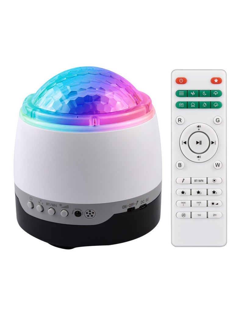 Night Light Projector, Portable Starry Sky Projector Lamp, Bluetooth Music Water Ripple Projector, White Noise Music Speaker With Remote Control For Bedroom And Baby Nursery, (1pc)  - Image 1