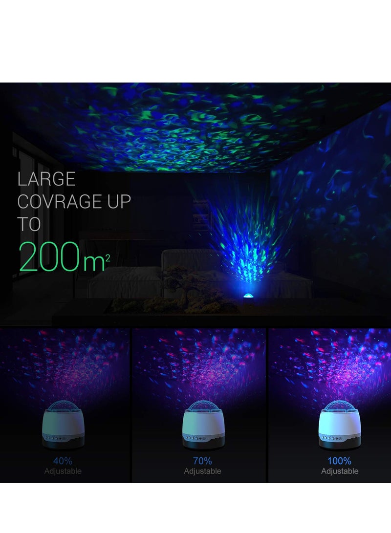 Night Light Projector, Portable Starry Sky Projector Lamp, Bluetooth Music Water Ripple Projector, White Noise Music Speaker With Remote Control For Bedroom And Baby Nursery, (1pc)  - Image 4