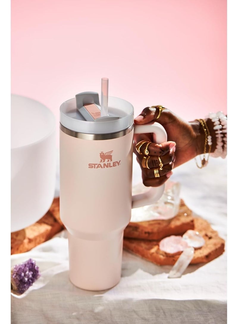 Stanley Quencher H2.0 FlowState Stainless Steel Vacuum Insulated Tumbler with Lid and Straw for Water, Iced Tea or Coffee, Smoothie and More, Rose Quartz 2.0, 40oz - Image 4
