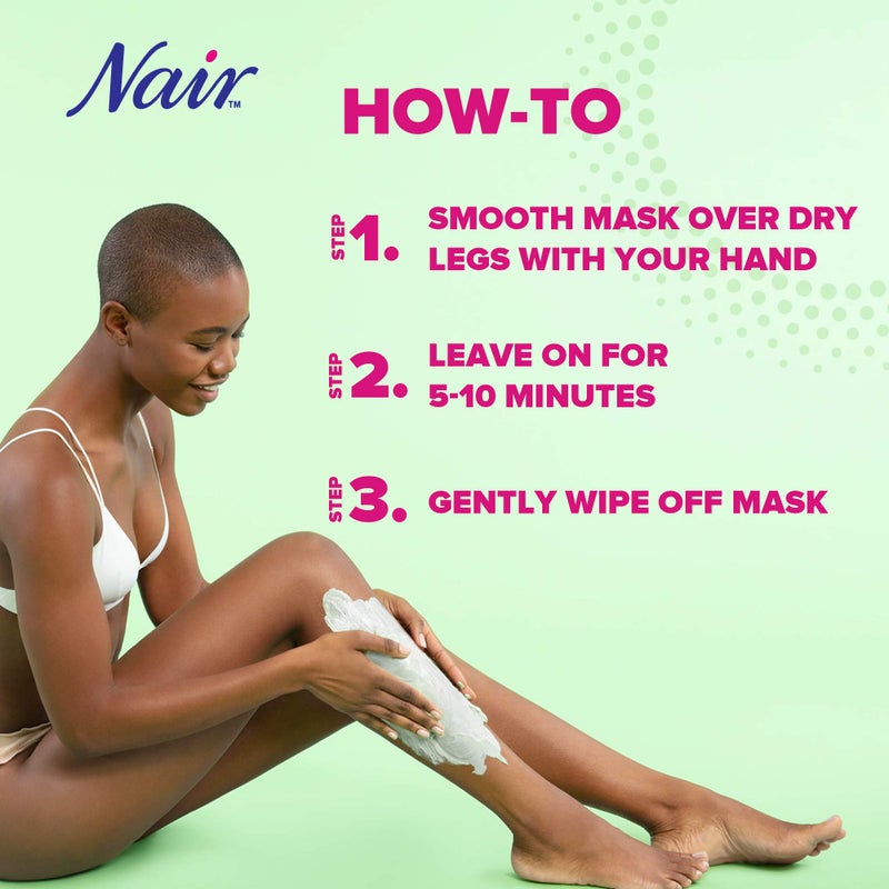 Nair Hair Remover Seaweed Leg Mask, Depilatory, 8 Oz Bottle - Image 4