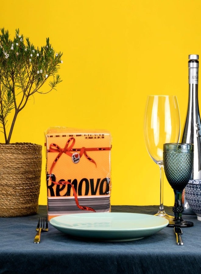 Renova Paper Napkins -Orange, Extra Soft and Absorbent - Image 2