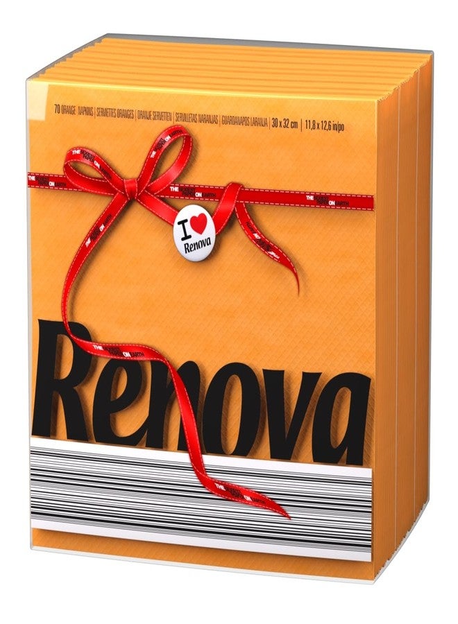 Renova Paper Napkins -Orange, Extra Soft and Absorbent - Image 1