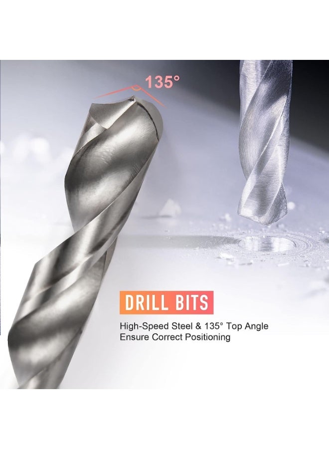 LAMAY Metric Thread Repair Tool Kit | HSS Drill Bits Taps Threaded Inserts Installation Tool and Tang Break-Off Tool Set for Repairing M5 M6 M8 M10 M12 Internal Screw Holes, 131pcs - Image 5