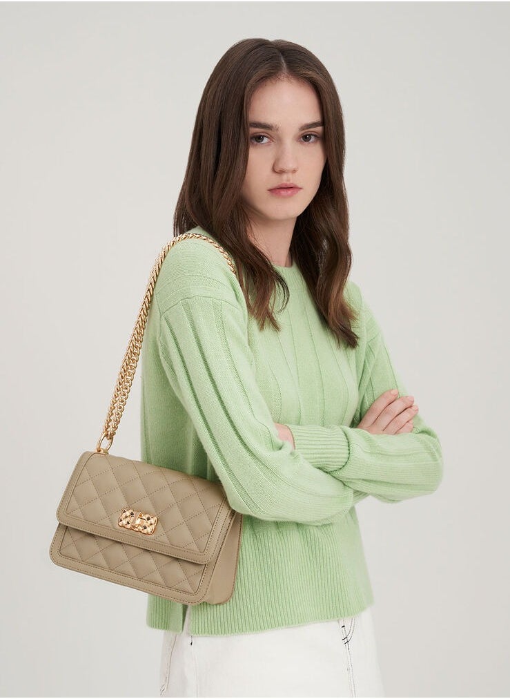 Charles & Keith Charles & keith classic metal chain crossbody bag  - Image 2