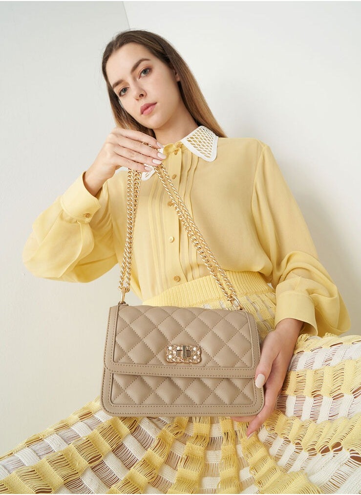 Charles & Keith Charles & keith classic metal chain crossbody bag  - Image 4