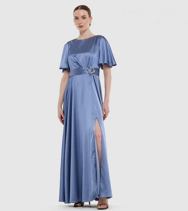 بي سي بي جي BCBG Satin Maxi Gown