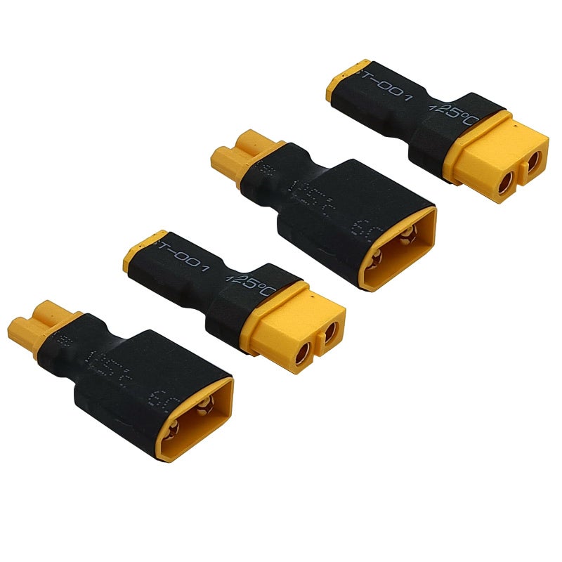 LINSYRC 2 Pairs XT30 to XT60 Plug RC Male Female Connector Adapter for RC FPV Drone Car Lipo NiMH Battery Charger ESC - Image 1