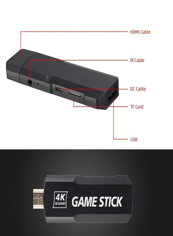 GSH X2 Video Game for Kids Wireless 64G Video Games for Tv Gaming 4k HD Game Console Built in 30K Game in TF 20+ Emulator Console HDMI Output TV Video Game for Tv Console (64 GB) - Image 4