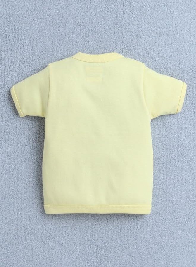 BUMZEE طقم ملابس أطفال أولاد من BUMZEE، قطن، 4 قطع، جابلا مفتوحة من الأمام، نصف كم، برتقالي وأخضر - 9-12 شهرًا (Peb10545E-org) - Image 5