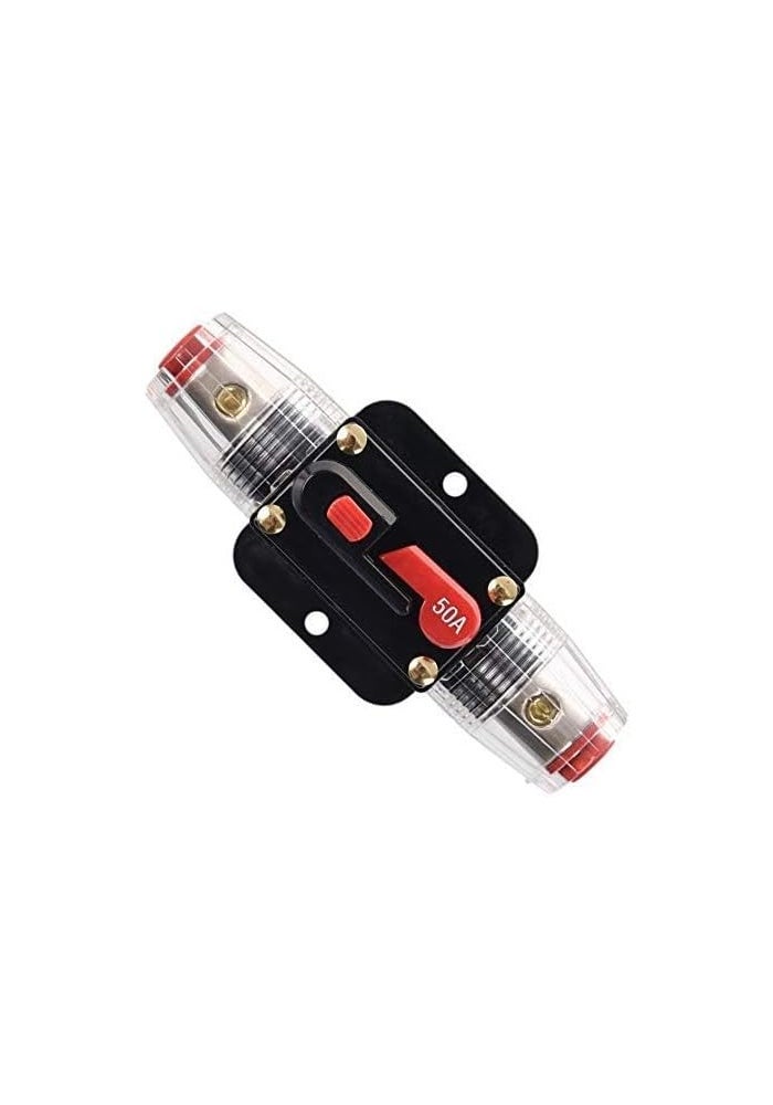 ANJOSHI 50A Inline Circuit Breaker for Car Audio and Amps - Overload Protection Reset Fuse - Image 2