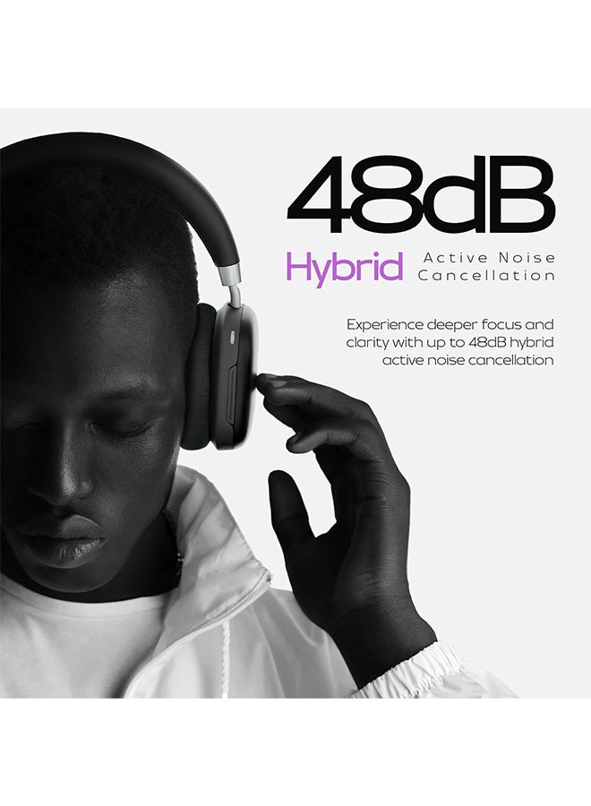 ZEBRONICS Renewed - Silencio 200T Wireless Headphones, Hybrid ANC 48dB, Upto 100Hrs Playback, 40mm Drivers, Dual Mic ENC, BT v6.0, Gaming Mode, Dual Pairing, Touch Controls, App Support, AUX, Black - Image 5