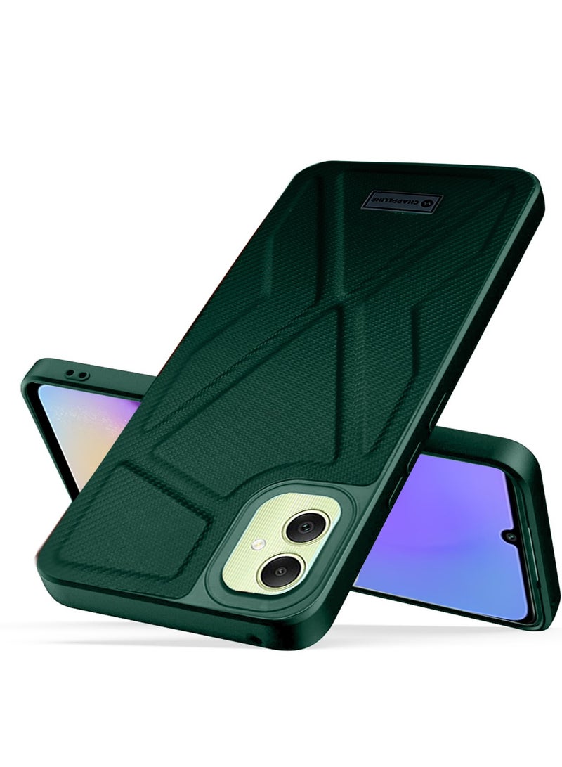CHAPPELINE Soft Silicone Fabric Texture Case Cover For Samsung Galaxy A05 4G 2023 Dark Green - Image 2