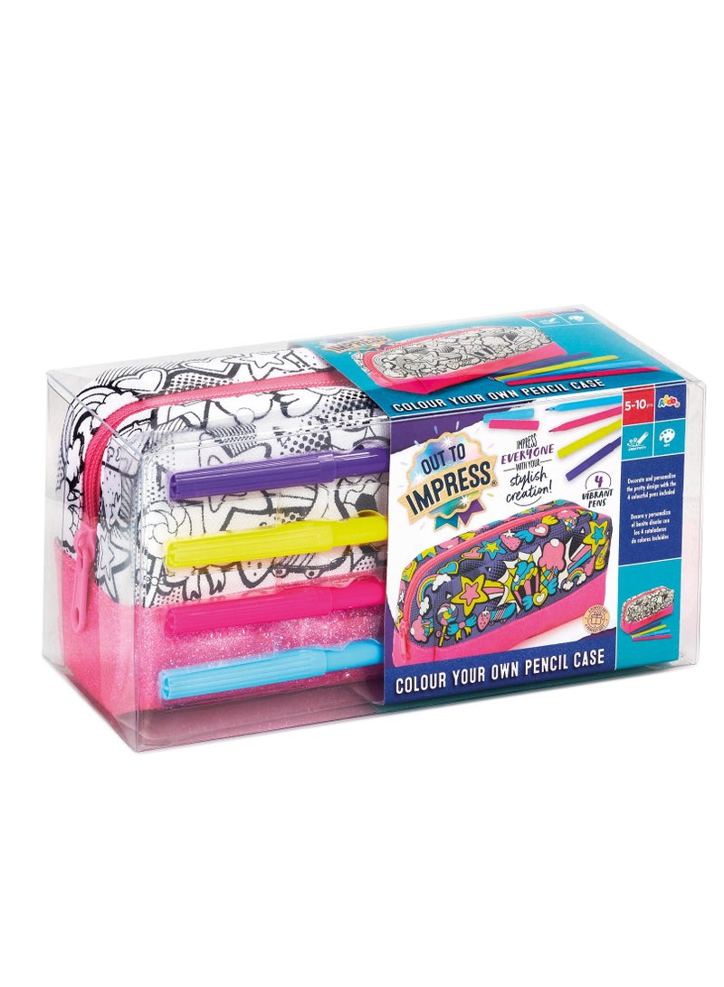 ADDO Out To Impress Colour Your Own Pencil Case | Four Color Pens Included | Decorate & Personalise your Pencil Case | Arts & Craft | DIY Craft Kit | Do it Yourself | Educational & Learning | Creative Gift for Kids and Adults - Image 3