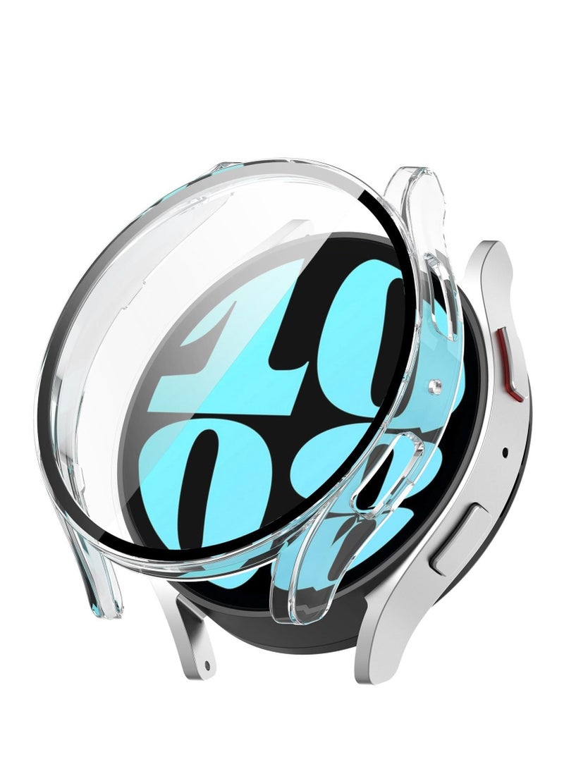 For Samsung Galaxy Watch6 40mm PC + Tempered Film Integrated Watch Protective Case (Transparent) - Image 1