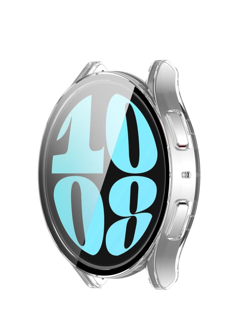 For Samsung Galaxy Watch6 40mm PC + Tempered Film Integrated Watch Protective Case (Transparent) - Image 2