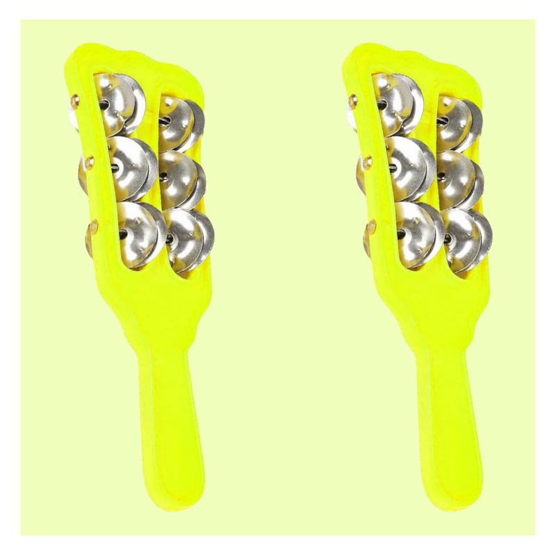 Plastic Majira Three line Music Instrument for kirtan, Bhajan, Mandir aarti (Parrot, Pack of 2)