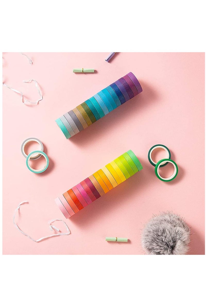 Zikra Washi Tape Set, Colored Decorative Masking Tapes, 40 Rolls Painters Tape, Art Supplies for Kids Children and Gifts Warpping - Image 4