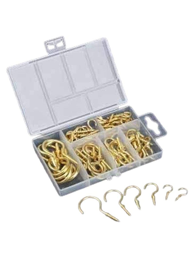 DIY Crafts DIY Crafts CTDIYHI51069 M2M4 5 Sheep Eye Hook Plating Light Hooks Metal Shet Screw Pin Gold Pack of 120 