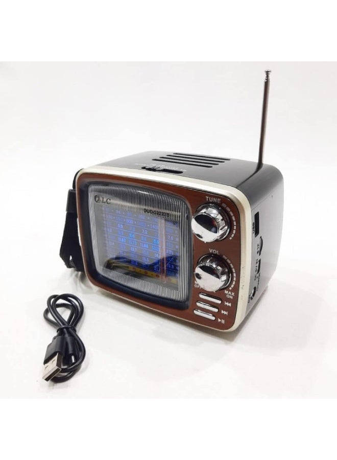 مكبر صوت راديو محمول بتقنية البلوتوث - راديو AM/FM كلاسيكي بصوت قوي، ومدخل USB/TF Card/AUX، وبطارية قابلة لإعادة الشحن، وشاشة LED - راديو FM لاسلكي للاستخدام المنزلي والتخييم والاستخدام الخارجي - Image 2