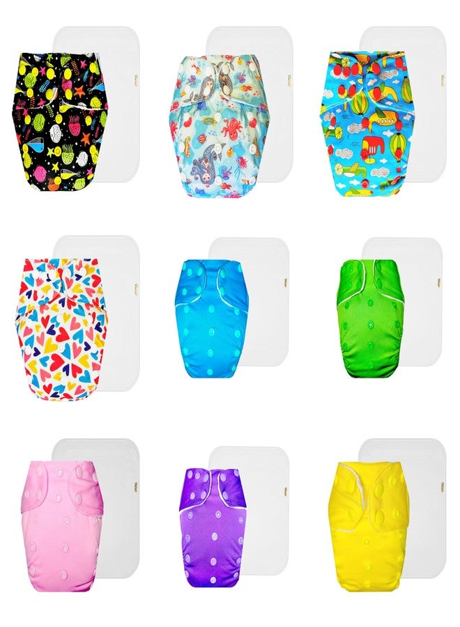 حفاضات دمبلدو القماشية الممتازة مع حشوة قطنية (عبوة من 9) | شعور بالجفاف والراحة | قابلة لإعادة الاستخدام والغسل | سريعة الجفاف | موثوق بها من قبل الأمهات | من 3 أشهر إلى 3 سنوات | مناسبة للجنسين - Image 1