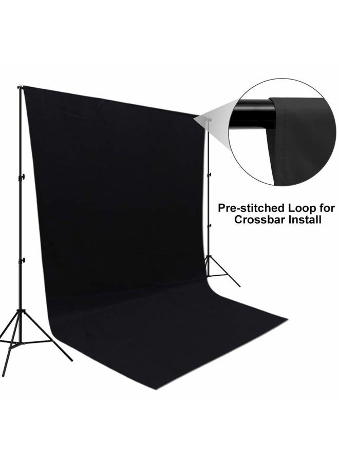 CPLIRIS 5x7ft Black Backdrop Background for Photography, Solid Black High Density Polyester Fabric Black Photo Backdrop Curtain for Portrait Photoshoot, Party and Video - Image 4