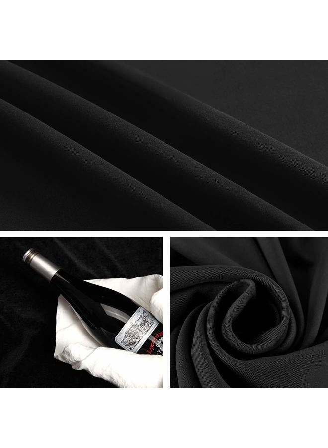 CPLIRIS 5x7ft Black Backdrop Background for Photography, Solid Black High Density Polyester Fabric Black Photo Backdrop Curtain for Portrait Photoshoot, Party and Video - Image 2