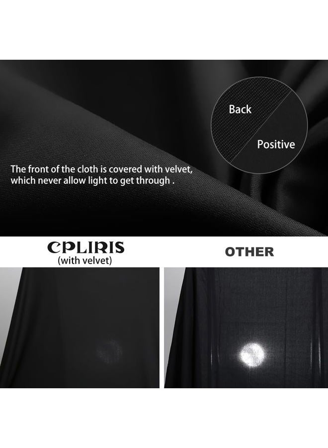 CPLIRIS 5x7ft Black Backdrop Background for Photography, Solid Black High Density Polyester Fabric Black Photo Backdrop Curtain for Portrait Photoshoot, Party and Video - Image 3