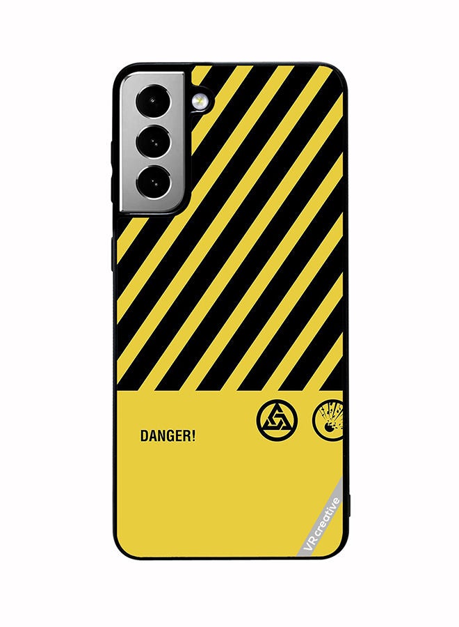 VR CREATIVE Protective Case Cover For Samsung Galaxy S21 FE 5G Danger Sign Design Multicolour - Image 1