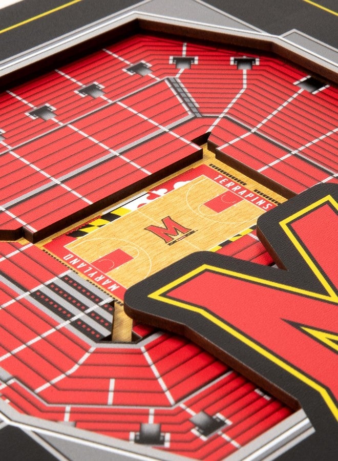 YouTheFan Officially-licensed NCAA Maryland Terrapins Stadium Series 3D Wall Art - multi-layer team stadium replica, detailed sports fan gift, indoor decor - Image 4