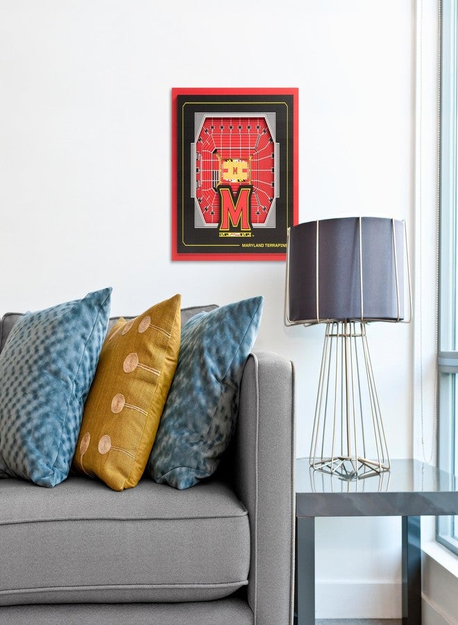 YouTheFan Officially-licensed NCAA Maryland Terrapins Stadium Series 3D Wall Art - multi-layer team stadium replica, detailed sports fan gift, indoor decor - Image 2