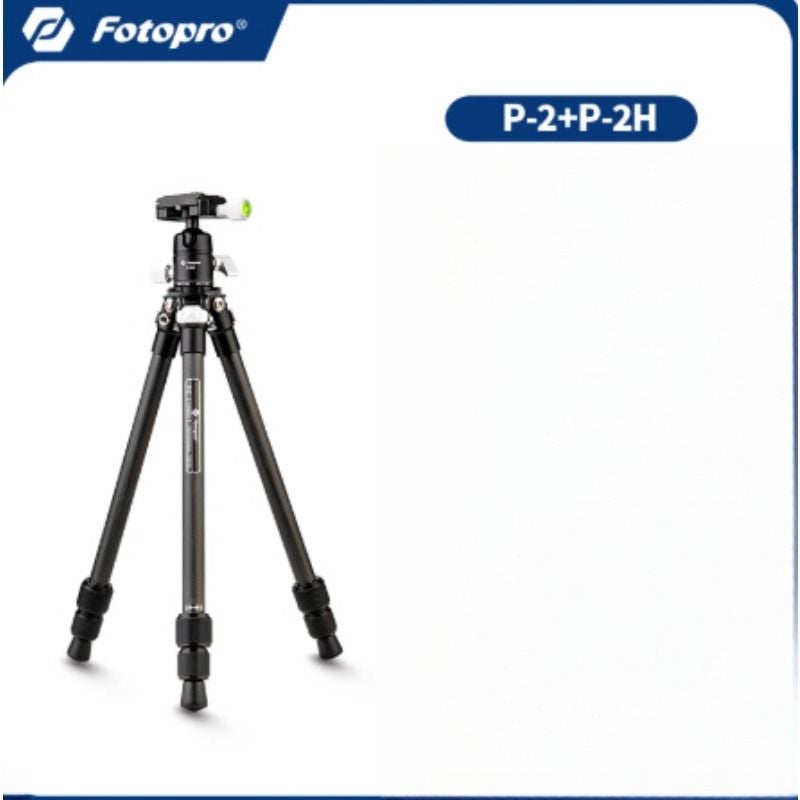 فوتوبرو حامل ثلاثي القوائم Fotopro P-2 Carbon Fiber Travel Tripod with P-2H Ball Head for Dslr Camera - Image 1