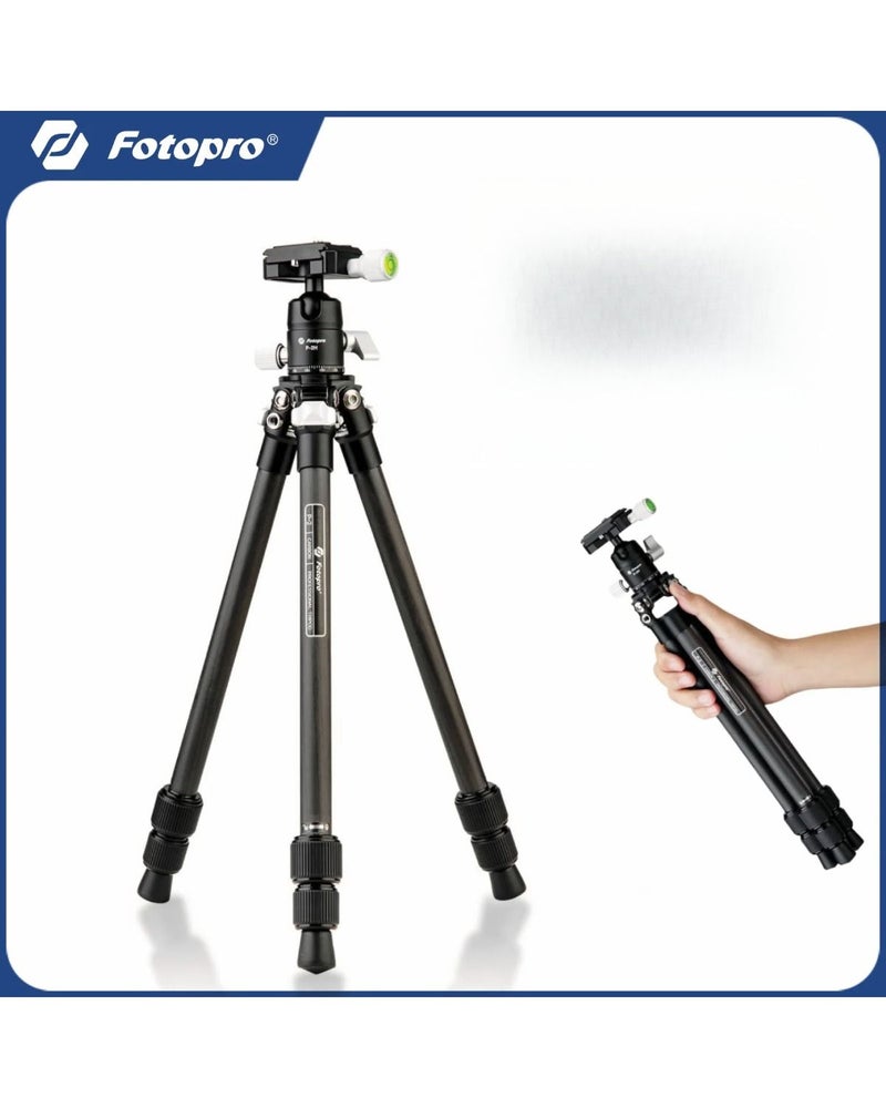 فوتوبرو حامل ثلاثي القوائم Fotopro P-2 Carbon Fiber Travel Tripod with P-2H Ball Head for Dslr Camera - Image 5