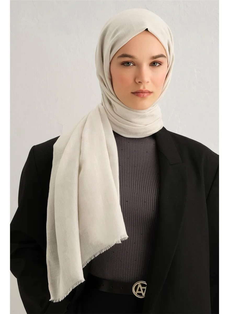 ARMINE Tencel Wool Monogram Pattern Shawl 07