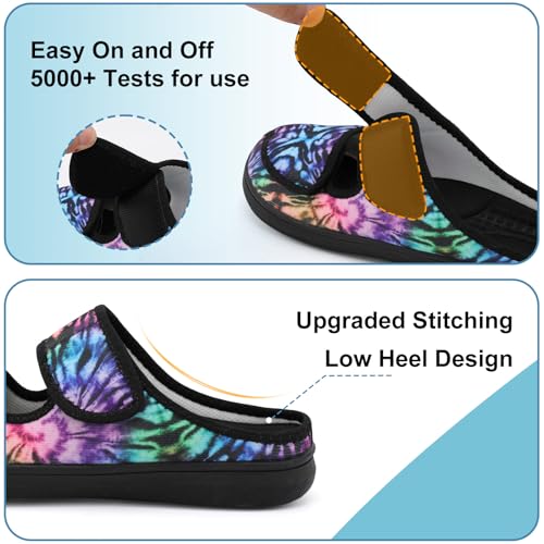 JIASUQI Womens Orthopedic Slippers Slide On Recovery Shoes for Elderly Women House Shoes for Edema, Colorful 9 - Image 5