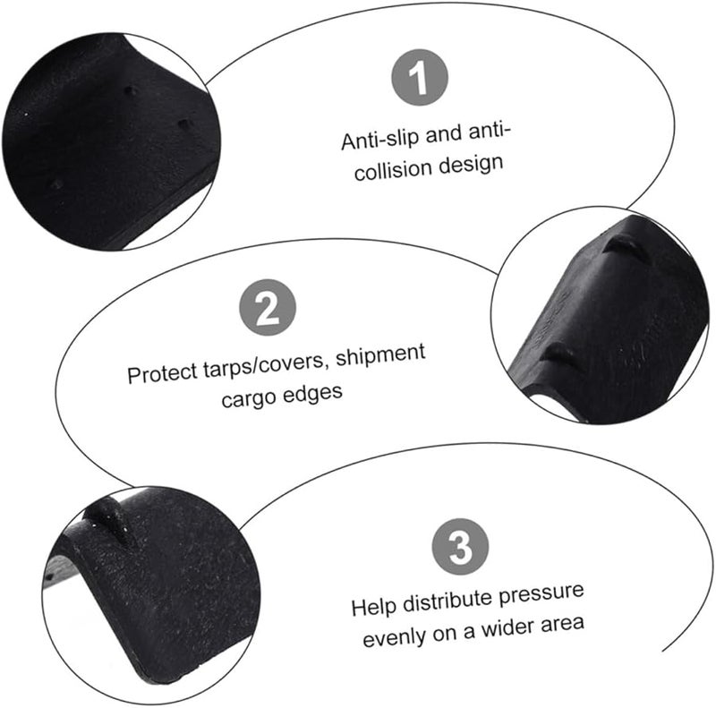 100pcs Black Plastic Corner Protectors for Shipping Boxes Thickened Edge Guards with Cushion Pads - Image 5