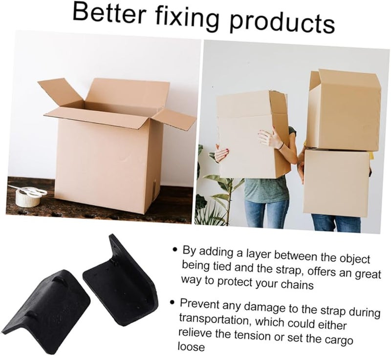 100pcs Black Plastic Corner Protectors for Shipping Boxes Thickened Edge Guards with Cushion Pads - Image 4