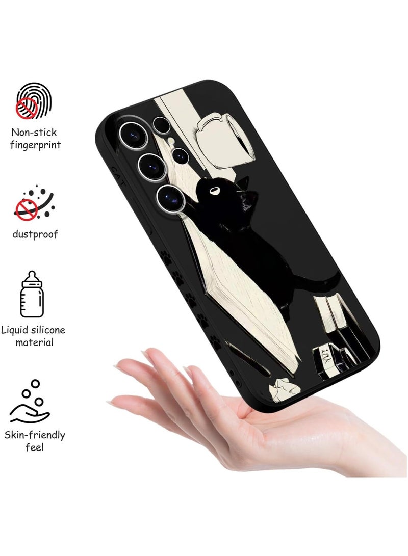 for Samsung Galaxy S25 Ultra Case, Creative Patterns Slim Non Slip Lightweight Phone Cover for Galaxy S25 Ultra 6.9 inch, Cat Black - Image 5