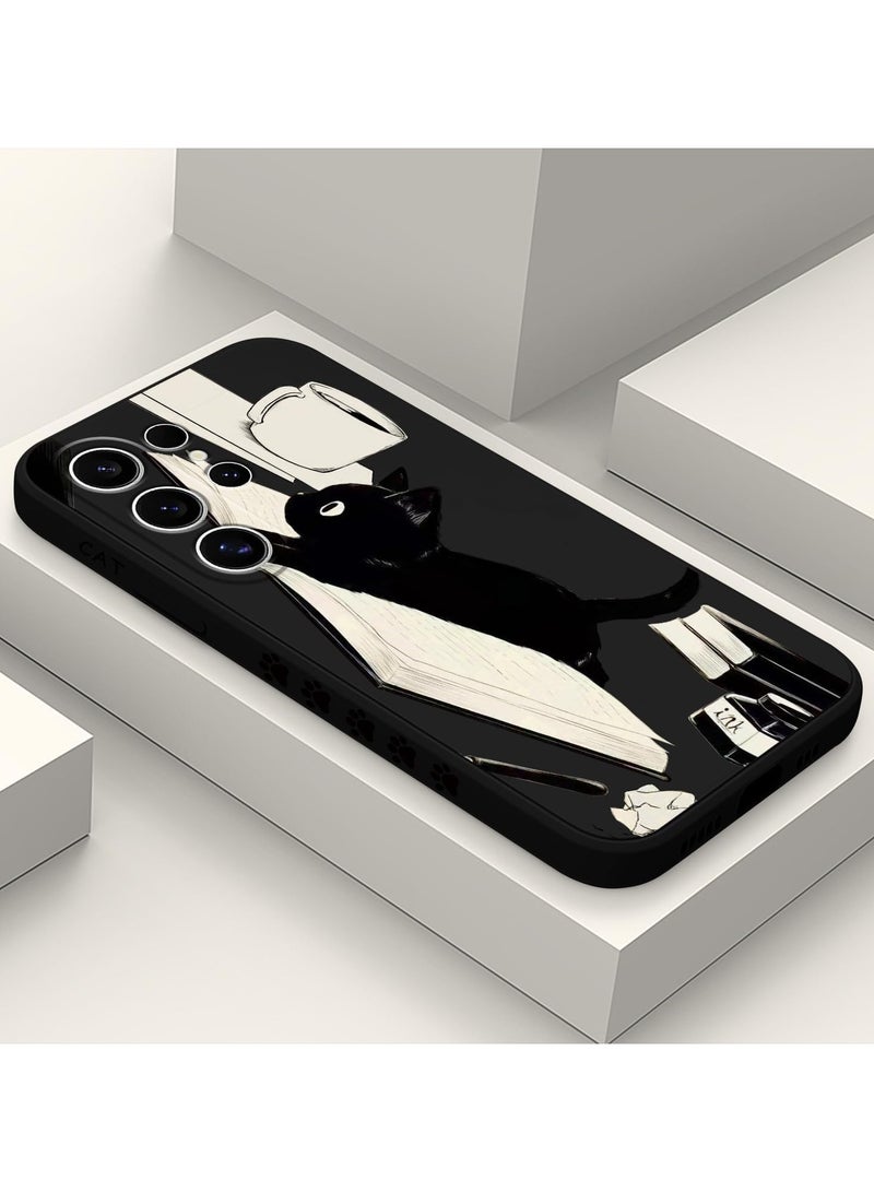 for Samsung Galaxy S25 Ultra Case, Creative Patterns Slim Non Slip Lightweight Phone Cover for Galaxy S25 Ultra 6.9 inch, Cat Black - Image 2