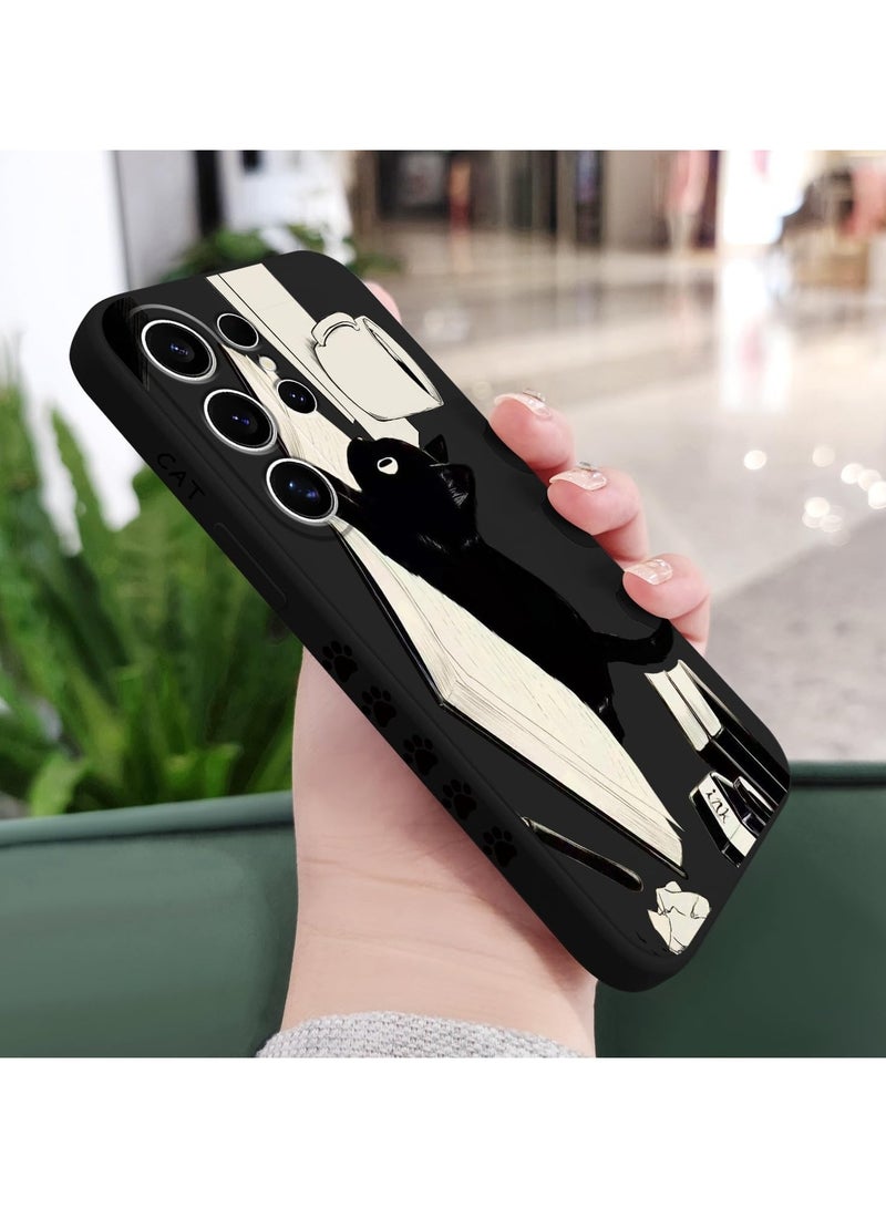for Samsung Galaxy S25 Ultra Case, Creative Patterns Slim Non Slip Lightweight Phone Cover for Galaxy S25 Ultra 6.9 inch, Cat Black - Image 3