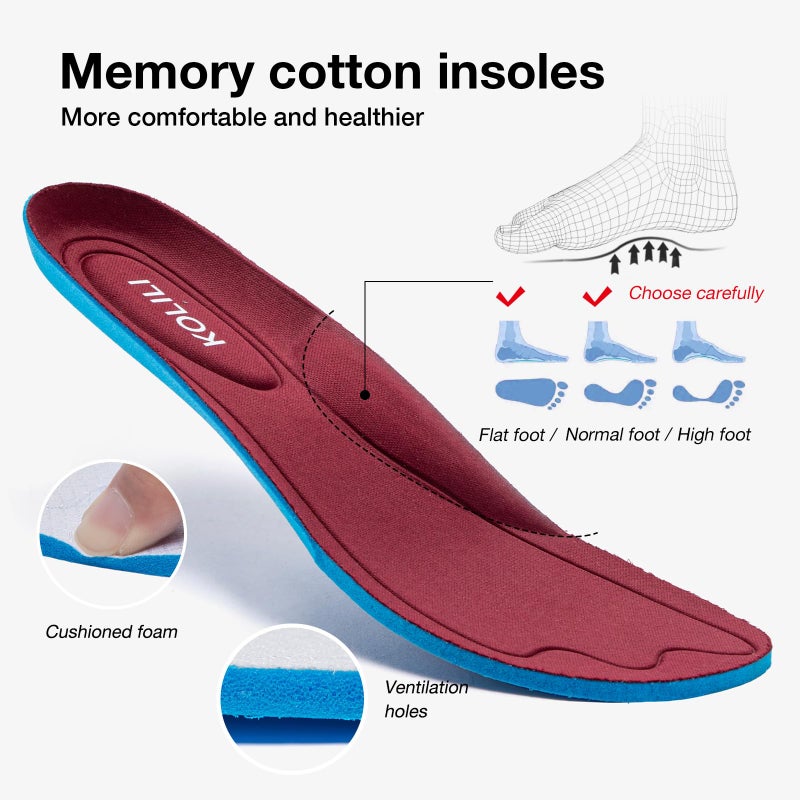 KOLILI Wide Toe Shoes Women Tennis Walking Shoes Breathable Fitness Running Sports Slip On Shoes Burgundy 7.5 US/39 EU - Image 5
