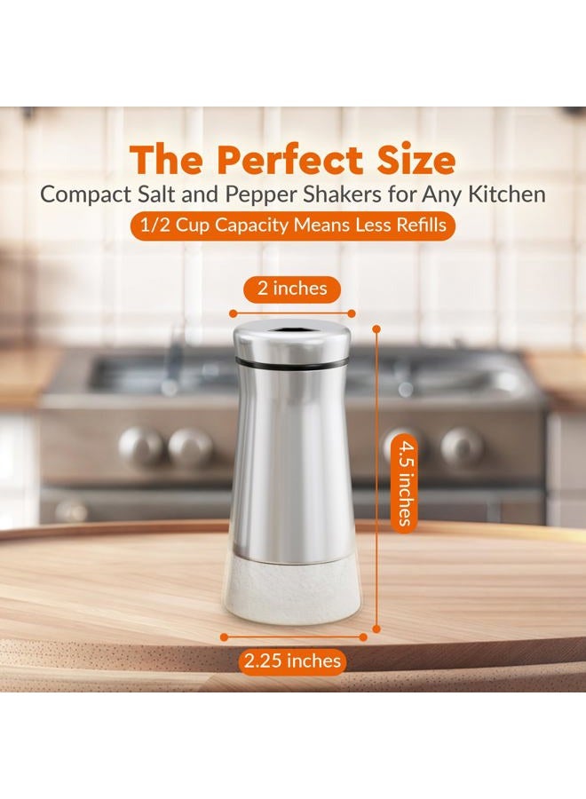 HOME EC Original Glass Salt shaker or Pepper Shaker with Adjustable Pour Holes - Stainless Steel Encased - For salts, ground peppercorns and spices - Great For Farmhouse or RV Camping - Image 5