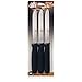 Alfi ALFI KNIVES Classic Black Steak Knives Rounded-Tip (Cutodynamic Stainless Steel 3-Pack) Made In USA - Image 2