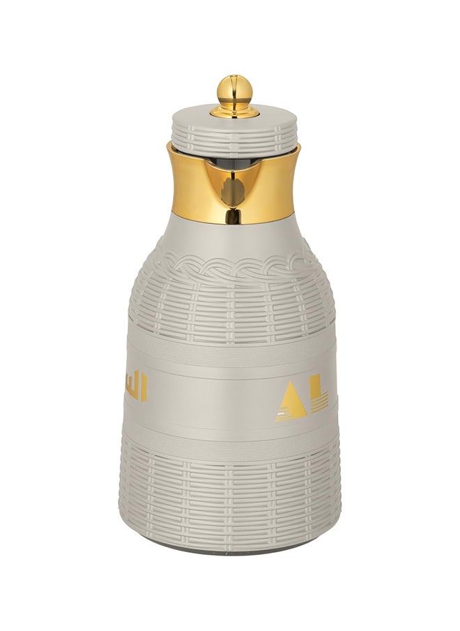 Alsaif Alsaif Talah  2- Pieces Coffee And Tea Vacuum Flask , Leak-Proof And Keeps Drinks Hot, 0.7/1.0L , Light Grey  - Image 2