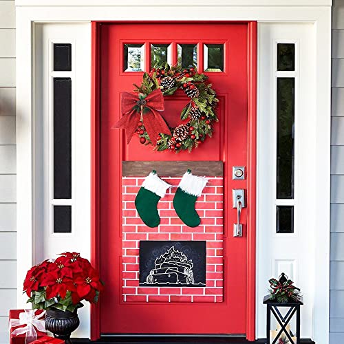 FERIAL Christmas Bows Decoration Red Christmas Bows for Wreaths with Pine Cone and Red Berry Ball Bows for Christmas Tree Decoration Xmas Party Decoration Outdoor Wreaths 13.3 x 10.6 Inches - Image 5