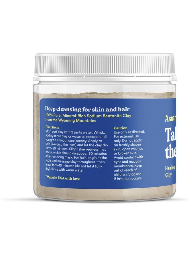 Asutra Indian Healing Clay Mask 1 Lb For Skin & Hair Care Detoxify Soften & Brighten Complexion Antiblemish Acne Treatment Antiaging Properties Unscented Sodium Bentonite Clay  - Image 2